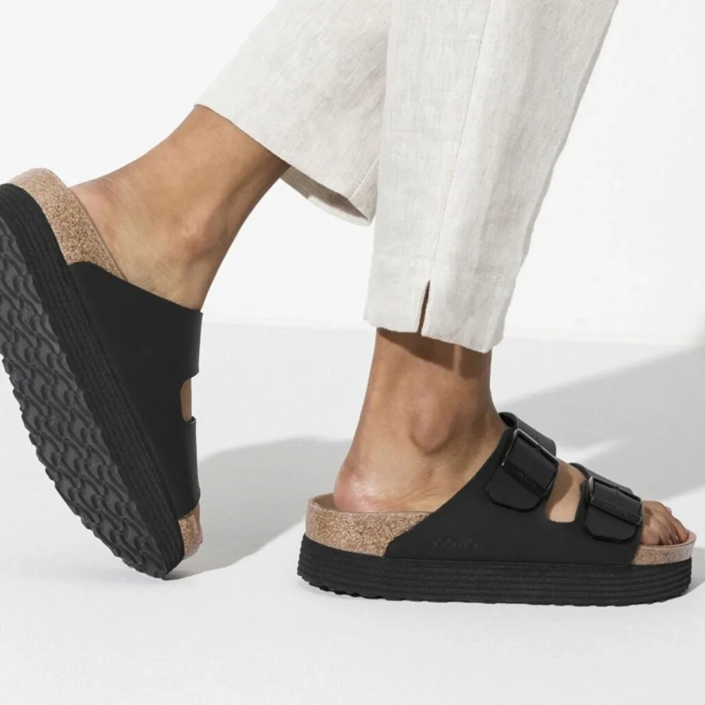 Birkenstock Papillio Arizona Platform Slide Sandal vegan size 9 new